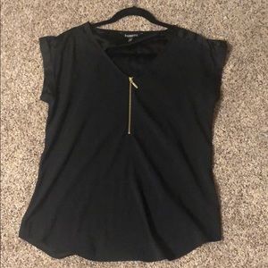 Short sleeve black work shirt from Express